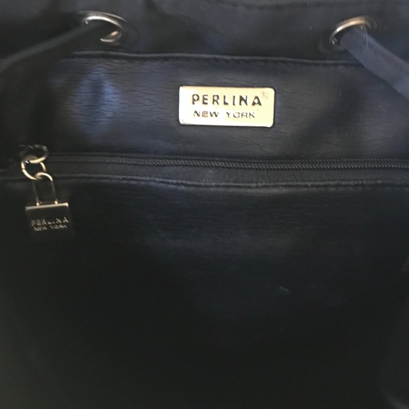 Vintage Perlina nylon black mini packback main image 8